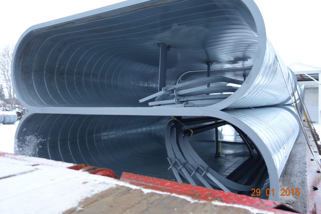 oval spiral ventilation duct