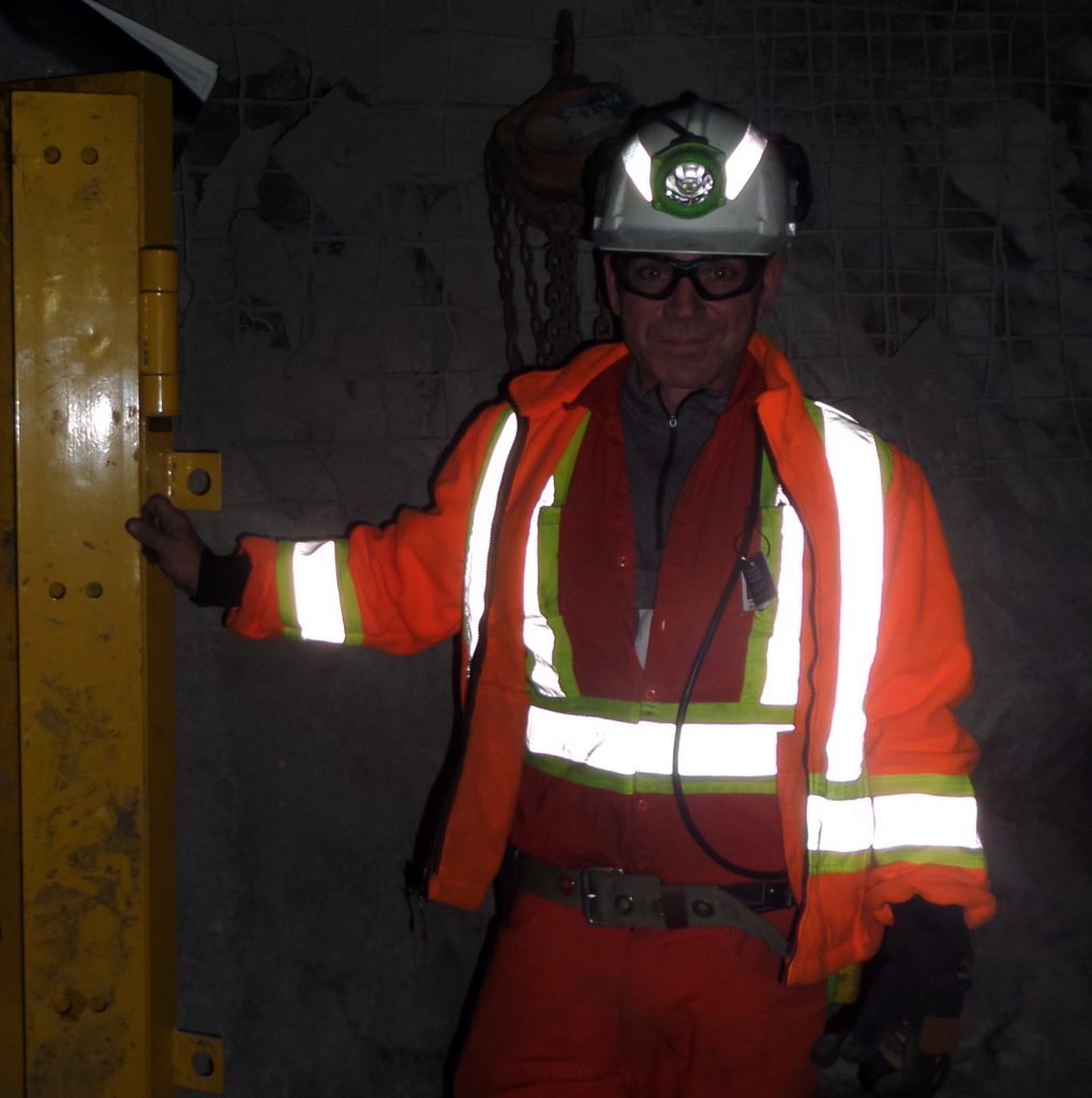 underground photo of steelnorth employee glenn poirier