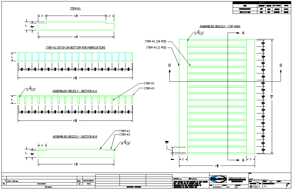 CAD drafting drawing for steelnorth